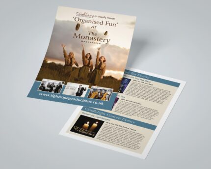 Create your double-sided flyer design or leaflet design