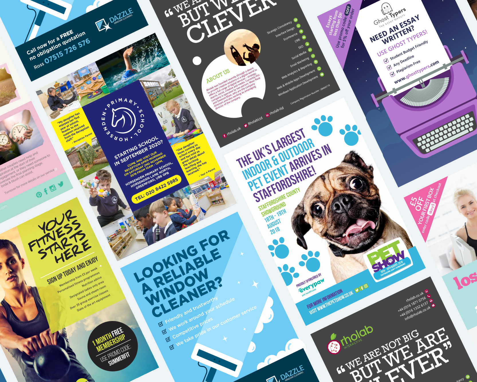 Design your leaflet, banner, advert or a poster
